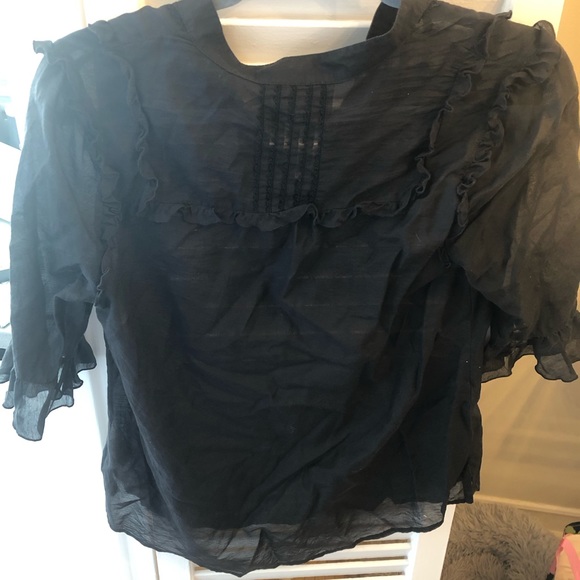 Juicy Couture sheer ruffled blouse - Picture 2 of 5